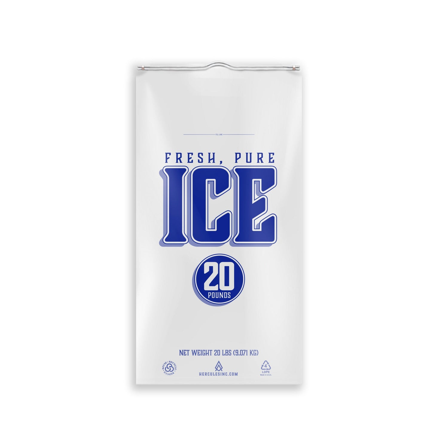 Ice Bags - Drawstring - Fresh, Pure Ice - Hercules Inc. Shop