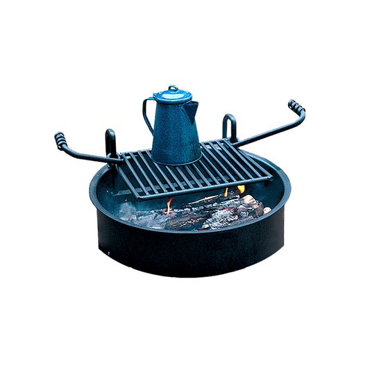 Campfire Ring with Adjustable Cooking Grate - 26"