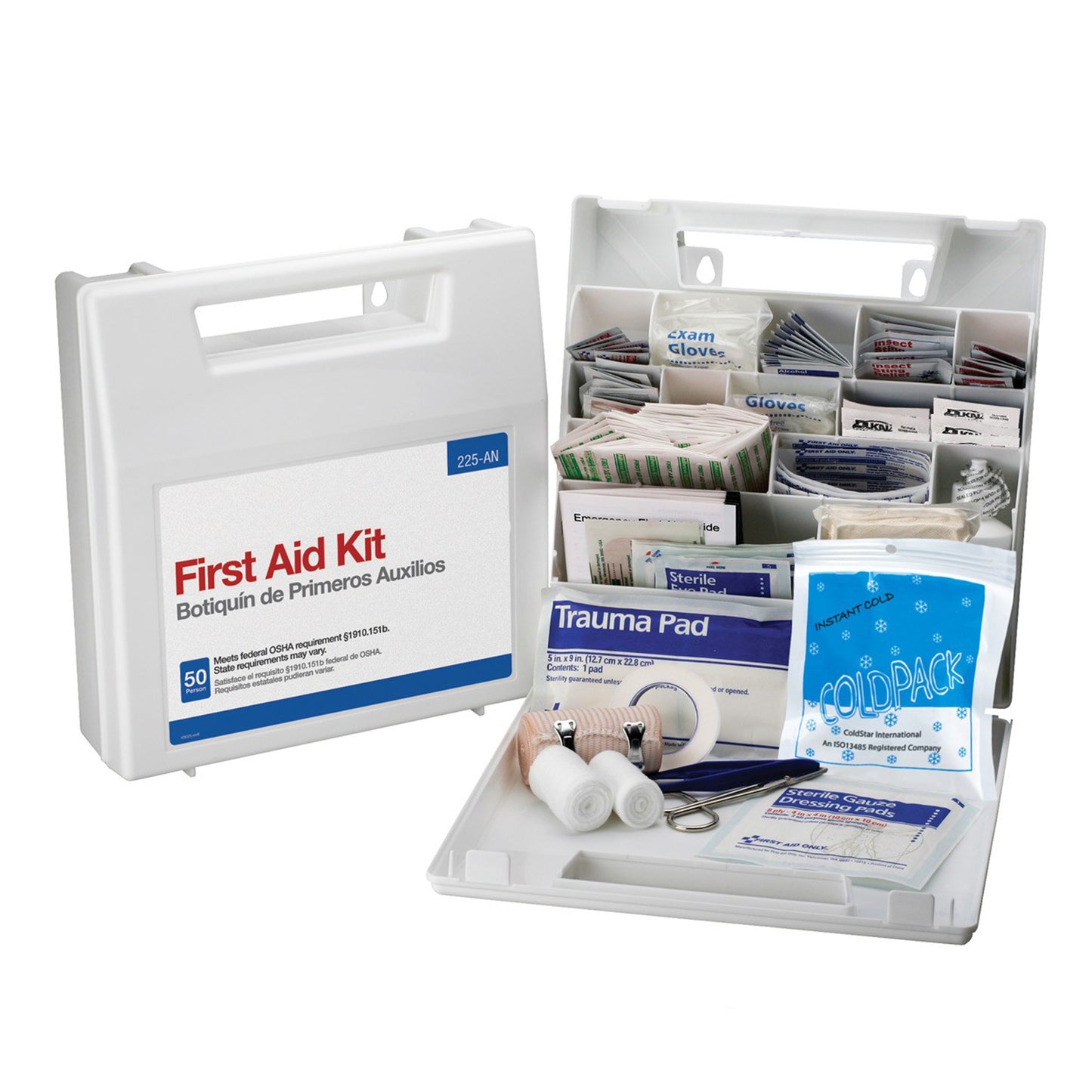 First Aid Kit 225-AN 50-Person - 195 Pieces - EXPIRED