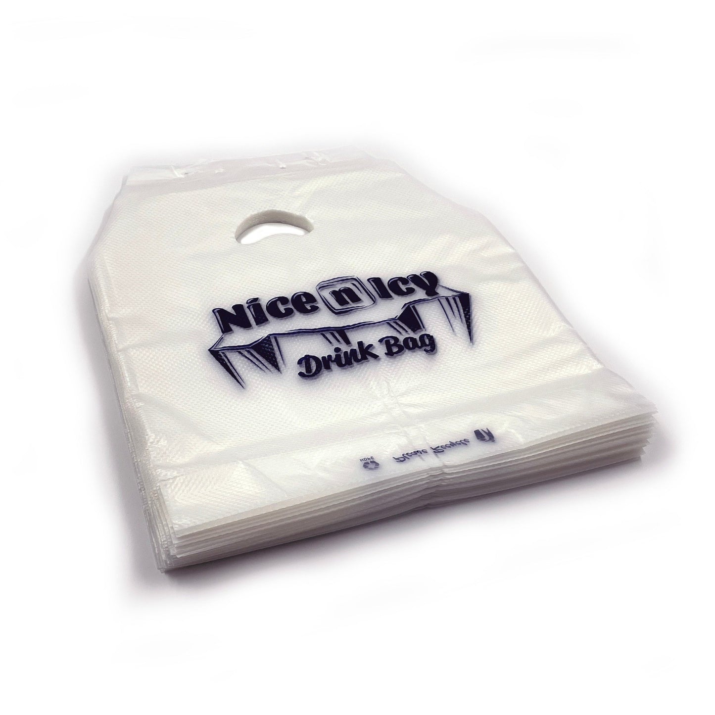 Nice-n-Icy Drink Carrier Bag White HDPE Plastic