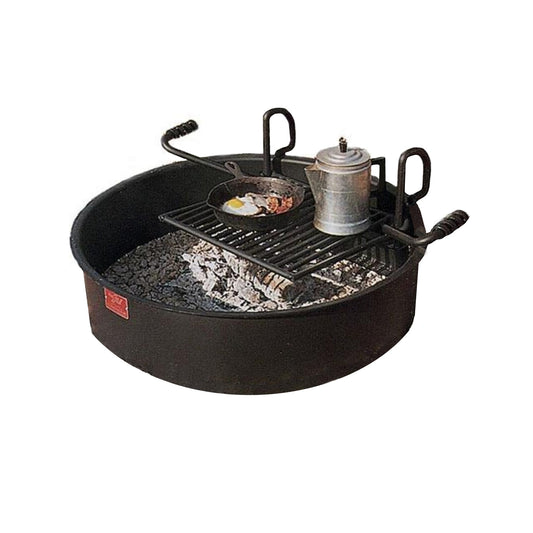 Campfire Ring with Adjustable Cooking Grate - 32" - Hercules Inc. Shop