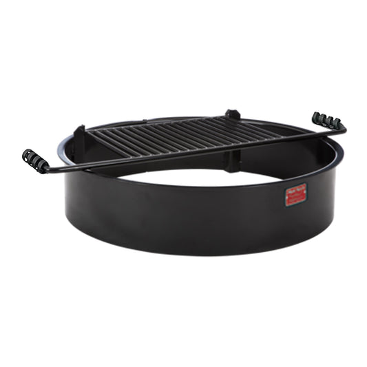 Campfire Ring with Single Level Cooking Grate - 32" - Hercules Inc. Shop