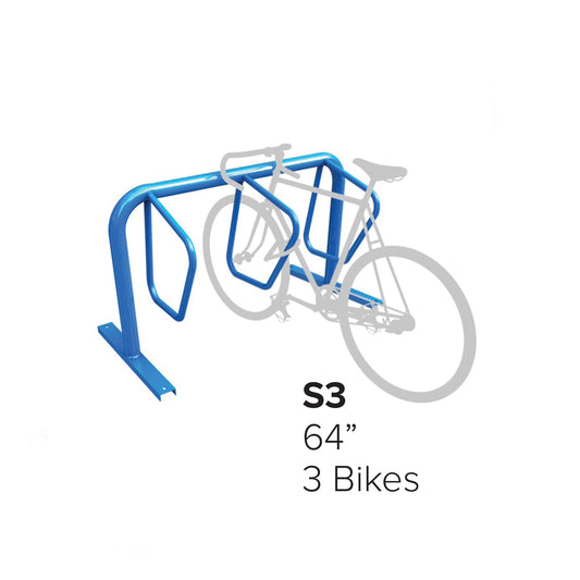 Campus Rack - Single - Sided - 3 Bikes - Hercules Inc. Shop