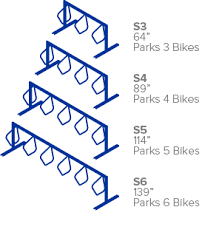 Campus Rack - Single - Sided - 5 Bikes - Hercules Inc. Shop