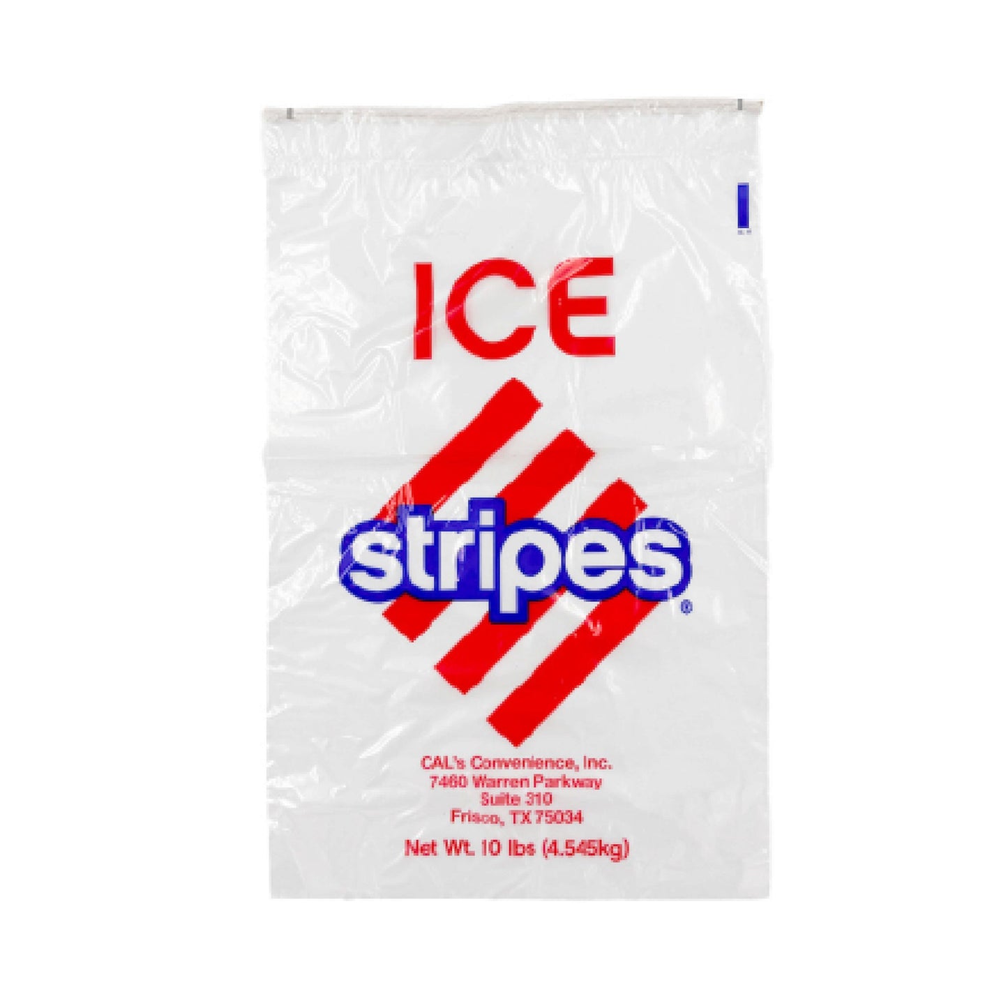 Ice Bags - Drawstring 10 lb - Cal's Stripes - 500 Bags - Hercules Inc. Shop