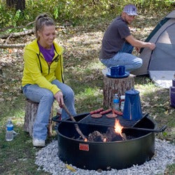 Campfire Ring with Single Level Cooking Grate - 32"