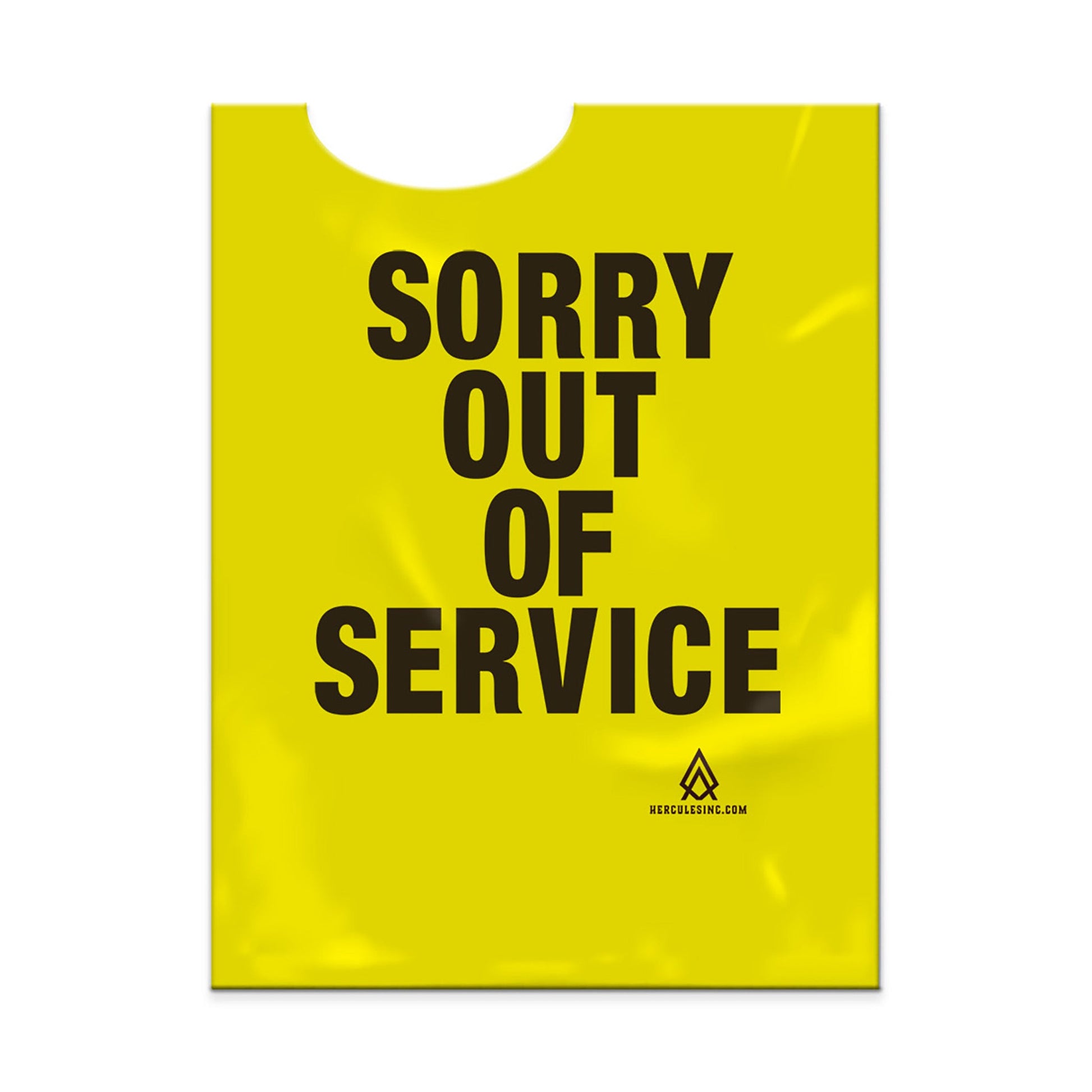 Out of Service Gas Nozzle Bag - Yellow - Hercules Inc. Shop